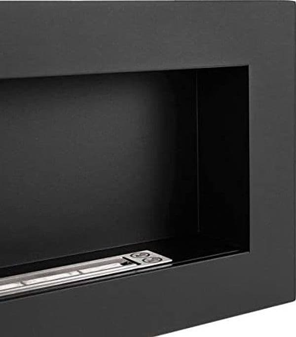 Camino a Bioetanolo da parete "Siena" in Acciaio da 2,5 Kw arredamento Moderno 90 cm in Caminetti gel ed etanolo Decor Space - Altamura, commercioVirtuoso.it
