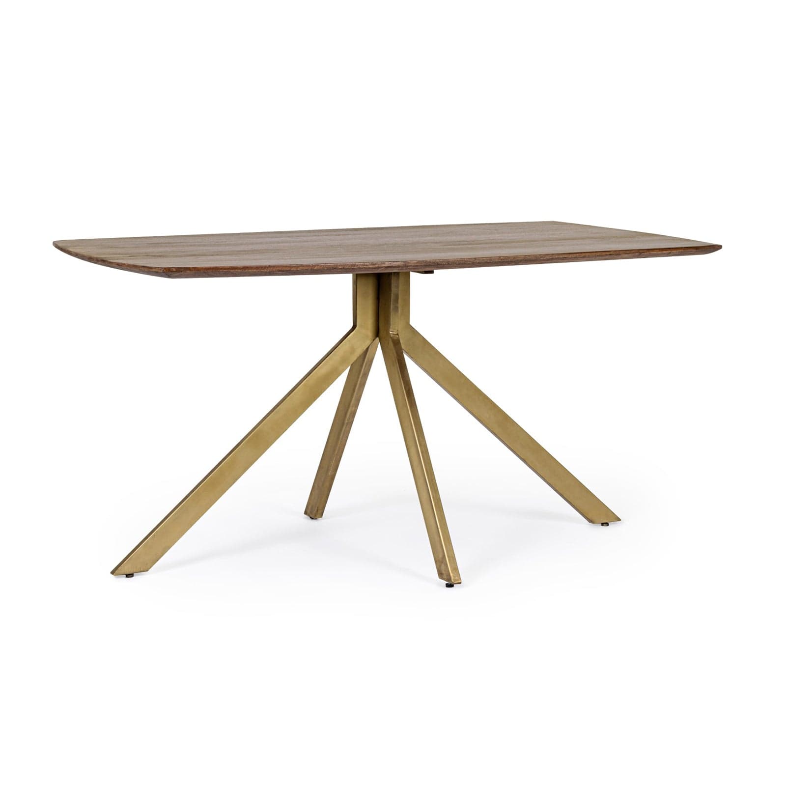 Tavolo Sherman rettangolare, con gambe, in legno di mango, stile vintage da 150 cm in Tavoli da sala da pranzo Decor Space - Altamura, commercioVirtuoso.it