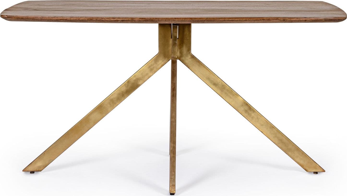 Tavolo Sherman rettangolare, con gambe, in legno di mango, stile vintage da 150 cm in Tavoli da sala da pranzo Decor Space - Altamura, commercioVirtuoso.it