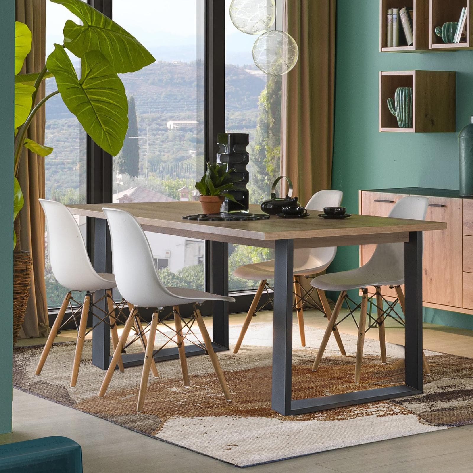 Tavolo in legno allungabile "LaFabrica" per interno arredamento cucina e soggiorno 180/240 cm in Tavoli da sala da pranzo Decor Space - Altamura, commercioVirtuoso.it