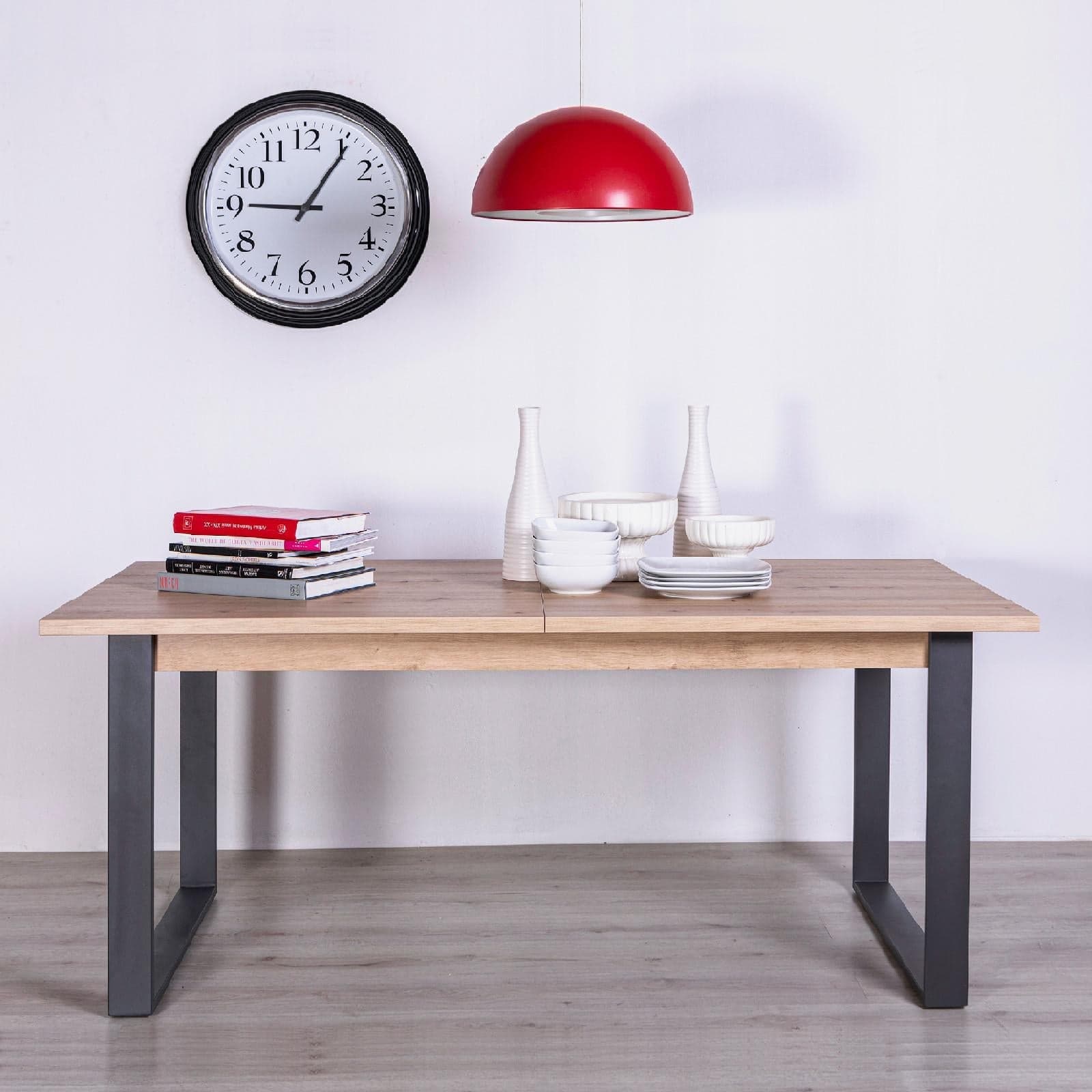 Tavolo in legno allungabile "LaFabrica" per interno arredamento cucina e soggiorno 180/240 cm in Tavoli da sala da pranzo Decor Space - Altamura, commercioVirtuoso.it
