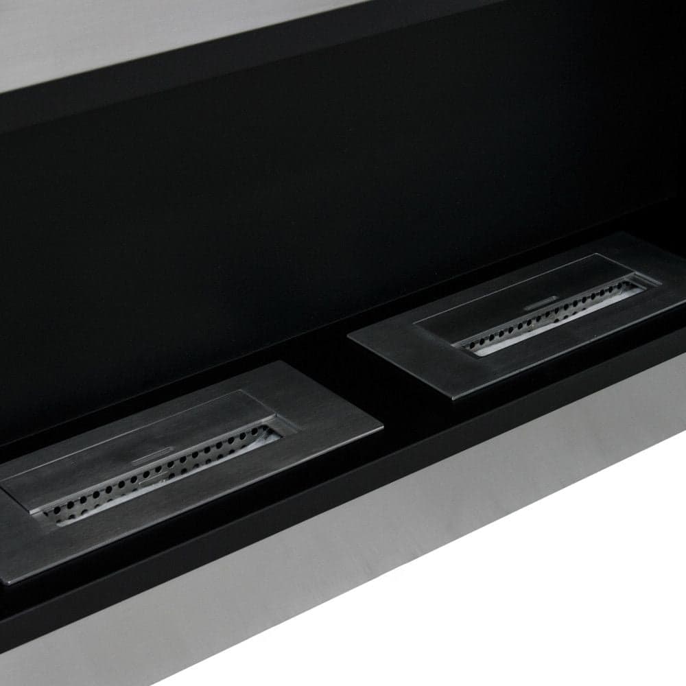 Camino a Bioetanolo da incasso "Manhattan" in Acciaio Inox da 7 Kw arredamento Moderno 110 cm in Caminetti gel ed etanolo Decor Space - Altamura, commercioVirtuoso.it