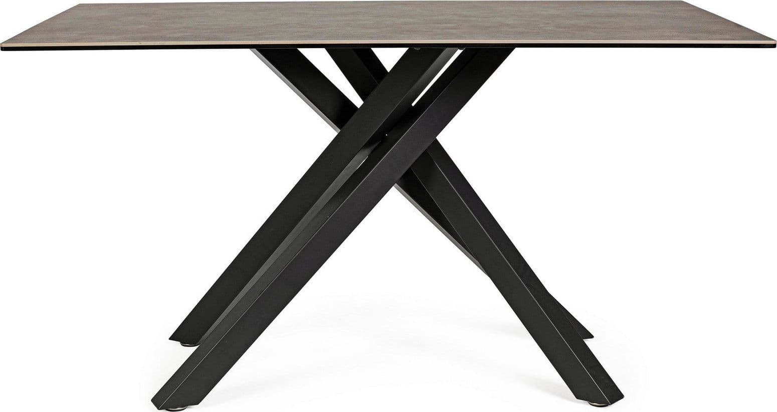 Tavolo Messier struttura in acciaio verniciato, piano in ceramica con supporto in vetro temperato in Tavoli da sala da pranzo Decor Space - Altamura, commercioVirtuoso.it