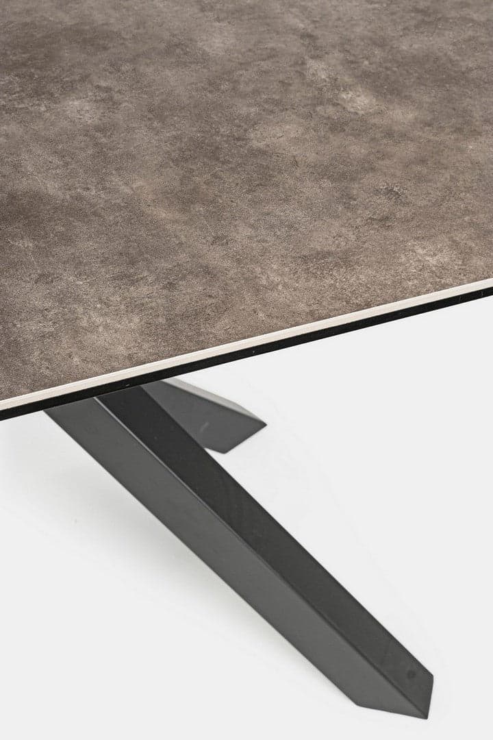 Tavolo Messier struttura in acciaio verniciato, piano in ceramica con supporto in vetro temperato in Tavoli da sala da pranzo Decor Space - Altamura, commercioVirtuoso.it