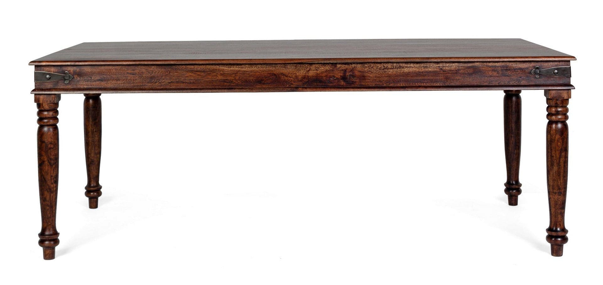 Tavolo Jaipur rettangolare, con gambe, piano in legno massiccio, stile fusion in Tavoli da sala da pranzo Decor Space - Altamura, commercioVirtuoso.it