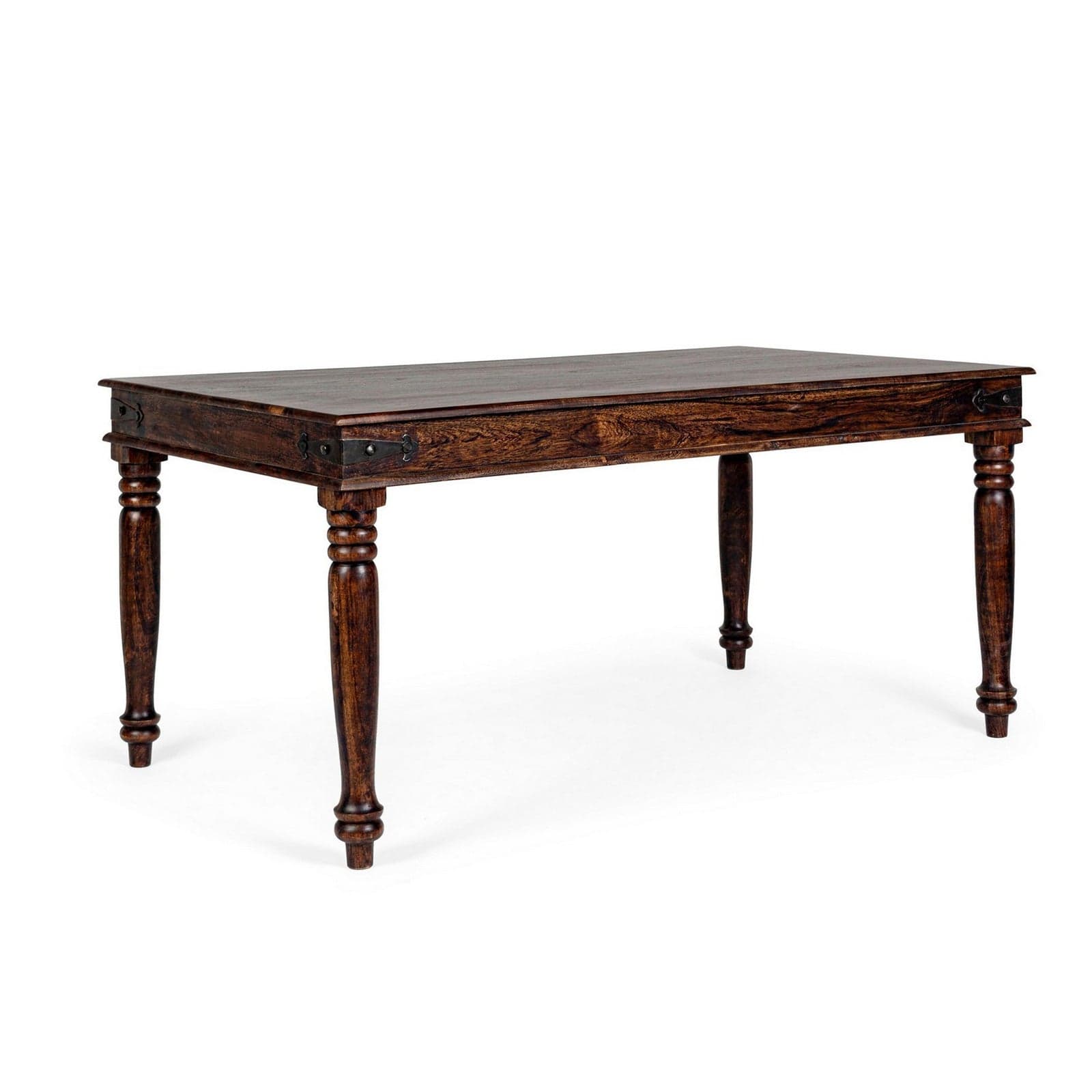 Tavolo Jaipur rettangolare, con gambe, piano in legno massiccio, stile fusion in Tavoli da sala da pranzo Decor Space - Altamura, commercioVirtuoso.it