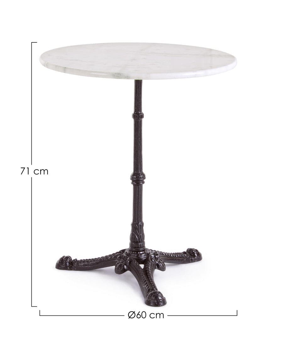 Tavolo Loren elegante, con struttura in lega di acciaio, piano in marmo in Tavoli da sala da pranzo Decor Space - Altamura, commercioVirtuoso.it
