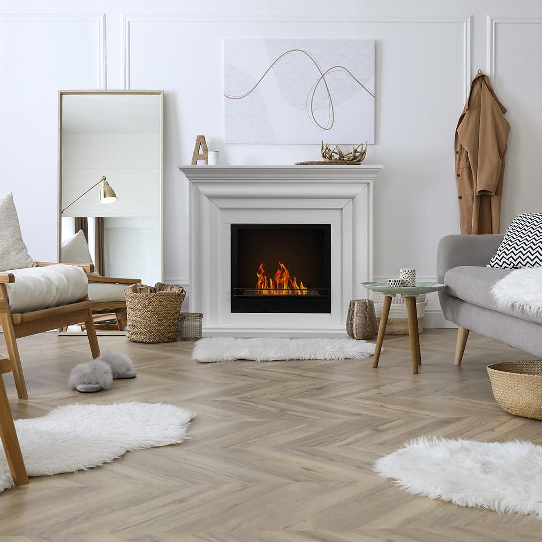 Camino a Bioetanolo da terra "Carter" in legno 3,4 Kw arredamento Moderno in Caminetti gel ed etanolo Decor Space - Altamura, commercioVirtuoso.it