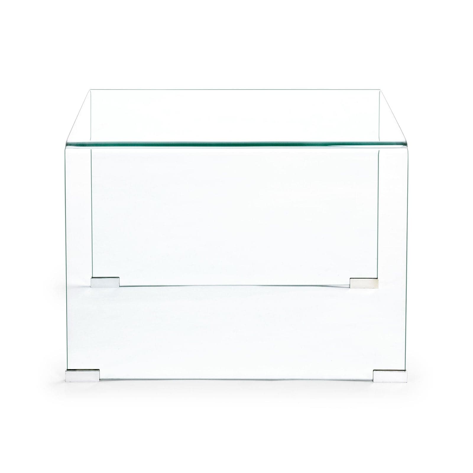 Tavolino "Iride" con struttura in vetro trasparente 60 X 60 cm per ufficio e soggiorno in Console e tavoli da divano Decor Space - Altamura, commercioVirtuoso.it
