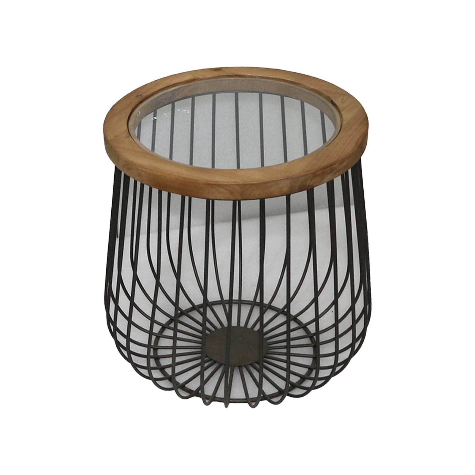 Tavolini in legno e vetro per arredamento interno ed esterno, set da 2 in Console e tavoli da divano Decor Space - Altamura, commercioVirtuoso.it