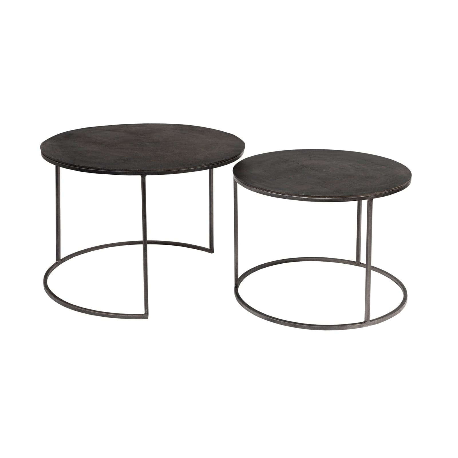 Tavolini da salotto moderno in metallo anticato h 44 cm prodotto artigianale in Console e tavoli da divano Decor Space - Altamura, commercioVirtuoso.it