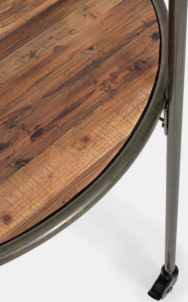 Tavolo espositore con ripiano in legno di abete, struttura e tetto in acciaio, ruote in gomma in Tavoli da sala da pranzo Decor Space - Altamura, commercioVirtuoso.it