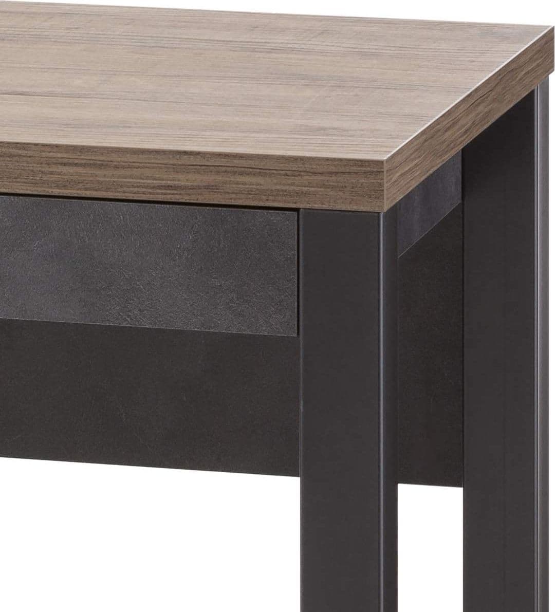 Scrivania da ufficio porta PC stile Industrial con 1 anta e 2 cassetti color rovere e nero 170 cm in Postazioni di lavoro per computer Decor Space - Altamura, commercioVirtuoso.it