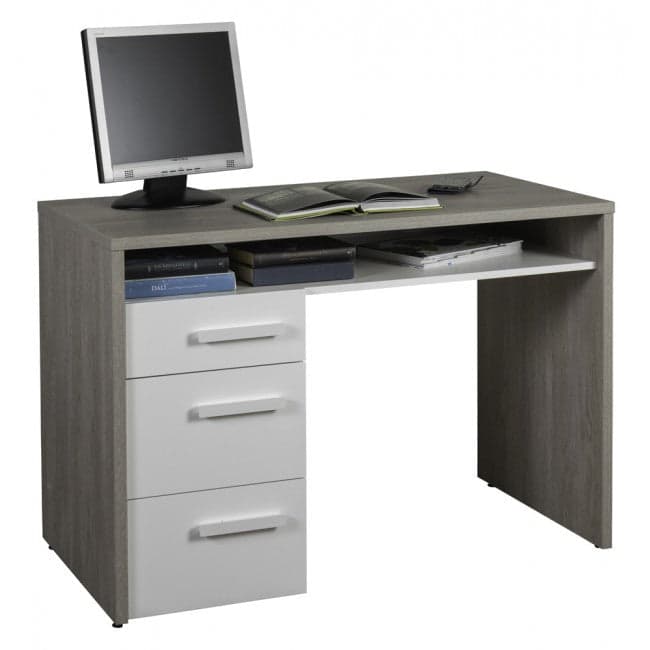 Scrivania con cassetti in legno da ufficio e stanzetta 110 cm postazione porta pc in Scrivanie Decor Space - Altamura, commercioVirtuoso.it