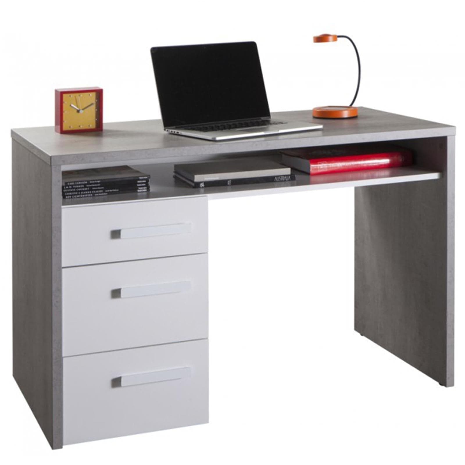 Scrivania con cassetti in legno da ufficio e stanzetta 110 cm postazione porta pc in Scrivanie Decor Space - Altamura, commercioVirtuoso.it