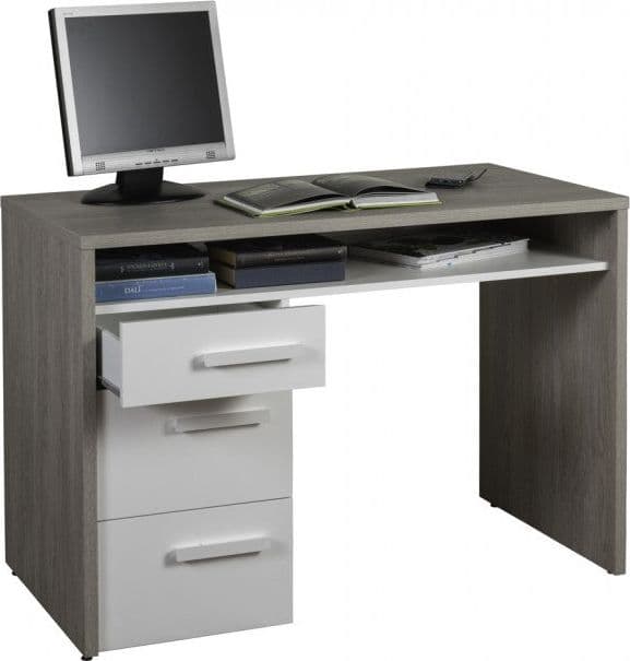 Scrivania con cassetti in legno da ufficio e stanzetta 110 cm postazione porta pc in Scrivanie Decor Space - Altamura, commercioVirtuoso.it