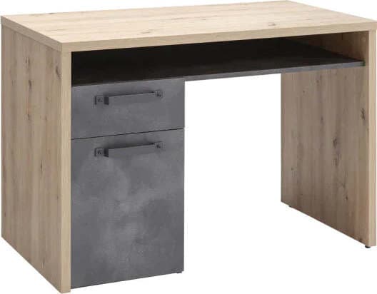 Scrivania da ufficio porta PC stile Industrial con 1 anta e 1 cassetto color rovere e nero 110 cm Casa e cucina/Arredamento/Studio/Scrivanie e postazioni di lavoro/Postazioni di lavoro per computer Decor Space - Altamura, Commerciovirtuoso.it