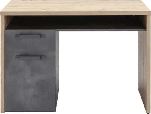 Scrivania da ufficio porta PC stile Industrial con 1 anta e 1 cassetto color rovere e nero 110 cm Casa e cucina/Arredamento/Studio/Scrivanie e postazioni di lavoro/Postazioni di lavoro per computer Decor Space - Altamura, Commerciovirtuoso.it
