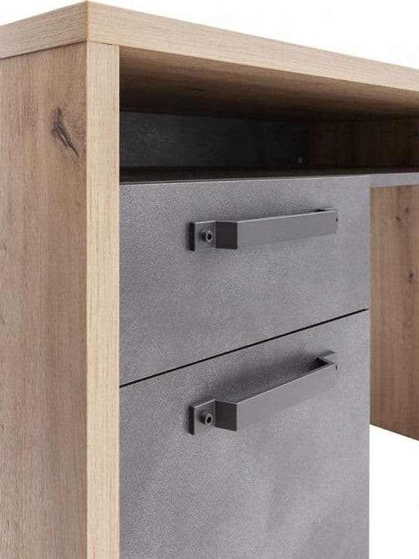 Scrivania da ufficio porta PC stile Industrial con 1 anta e 1 cassetto color rovere e nero 110 cm Casa e cucina/Arredamento/Studio/Scrivanie e postazioni di lavoro/Postazioni di lavoro per computer Decor Space - Altamura, Commerciovirtuoso.it