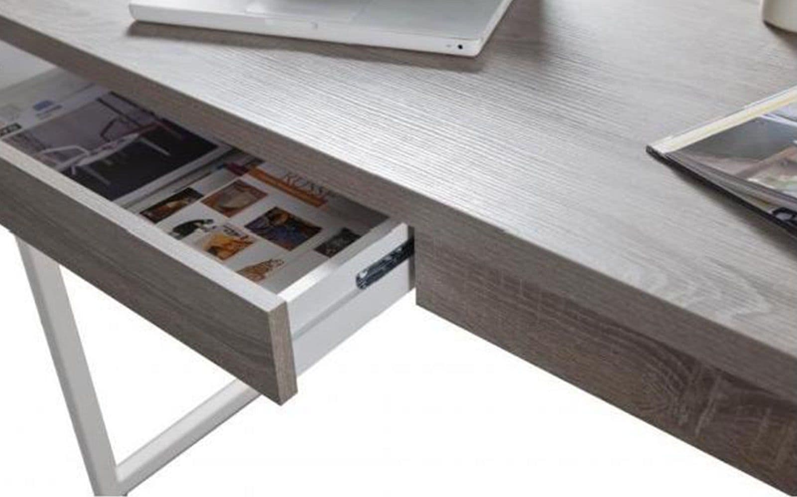Scrivania con 2 cassetti, postazione porta PC da ufficio e cameretta 120 cm "Made in Italy" - 4