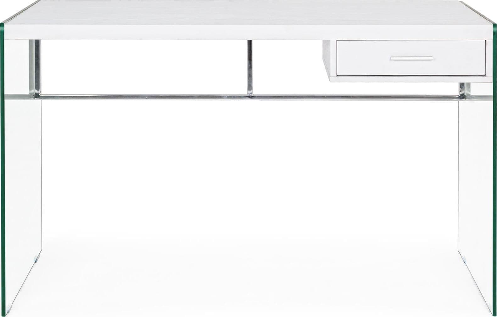 Scrivania per computer "Suami" porta pc da ufficio e cameretta in legno e vetro 122 cm in Postazioni di lavoro per computer Decor Space - Altamura, commercioVirtuoso.it