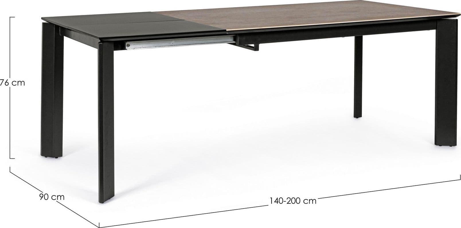 Tavolo "Briva" allungabile rettangolare con piano in ceramica e supporto in mdf - 29