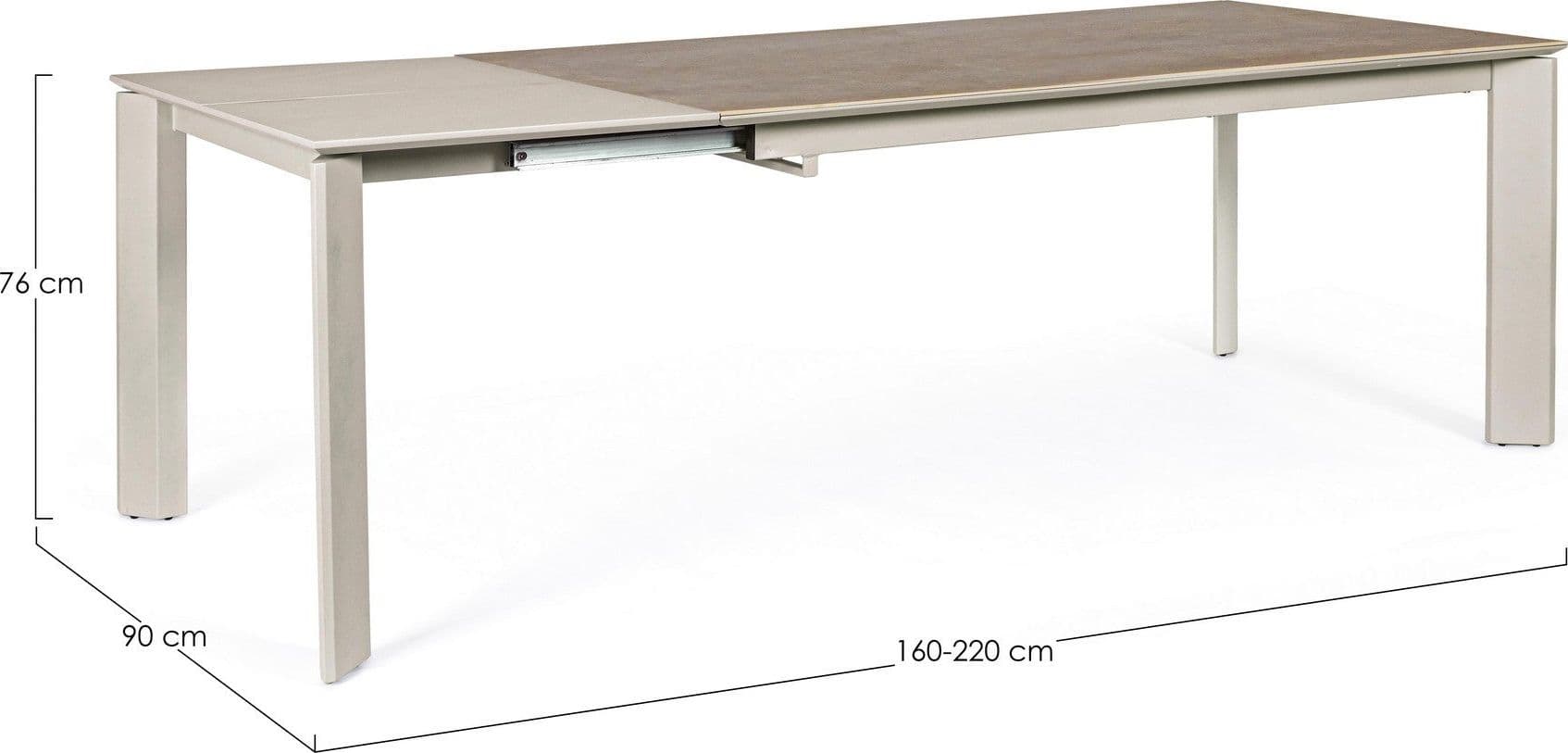 Tavolo "Briva" allungabile rettangolare con piano in ceramica e supporto in mdf - 33