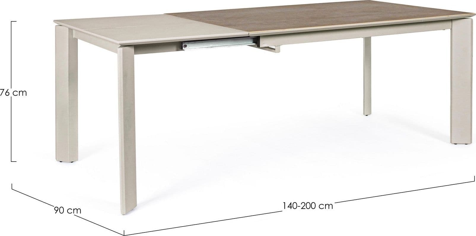 Tavolo "Briva" allungabile rettangolare con piano in ceramica e supporto in mdf - 39