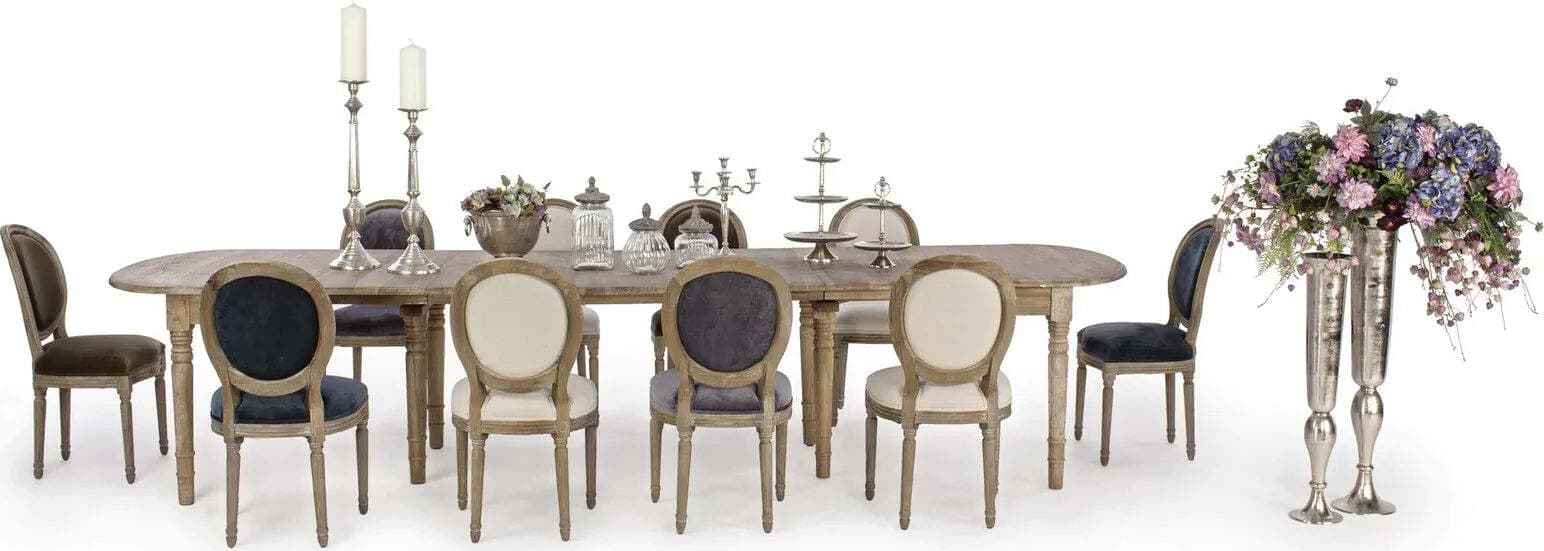 Tavolo allungabile Bedford rettangolare in legno massiccio di quercia europeo Casa e cucina/Arredamento/Sala da pranzo/Tavoli da sala da pranzo Decor Space - Altamura, Commerciovirtuoso.it