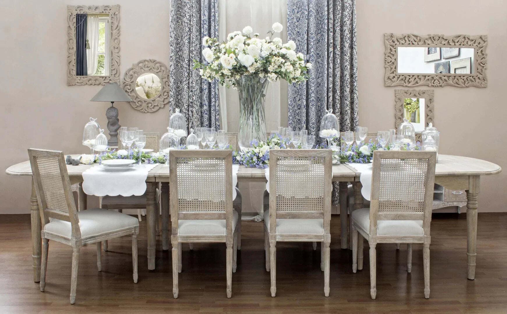 Tavolo allungabile Bedford rettangolare in legno massiccio di quercia europeo Casa e cucina/Arredamento/Sala da pranzo/Tavoli da sala da pranzo Decor Space - Altamura, Commerciovirtuoso.it