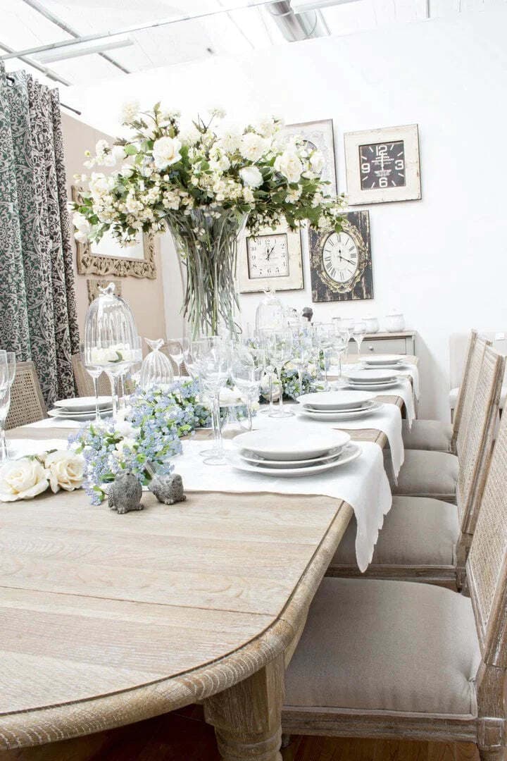 Tavolo allungabile Bedford rettangolare in legno massiccio di quercia europeo Casa e cucina/Arredamento/Sala da pranzo/Tavoli da sala da pranzo Decor Space - Altamura, Commerciovirtuoso.it
