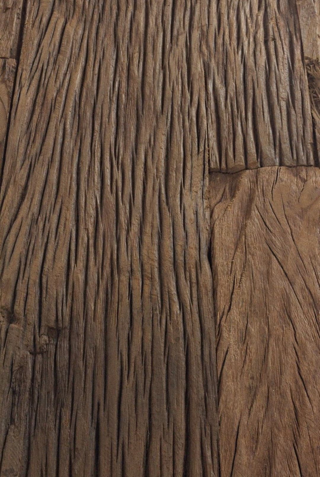 Tavolo "C-V Stanton" rettangolare, con gambe in acciaio, piano in legno riciclato e vetro temperato, stile moderno in Tavoli da sala da pranzo Decor Space - Altamura, commercioVirtuoso.it