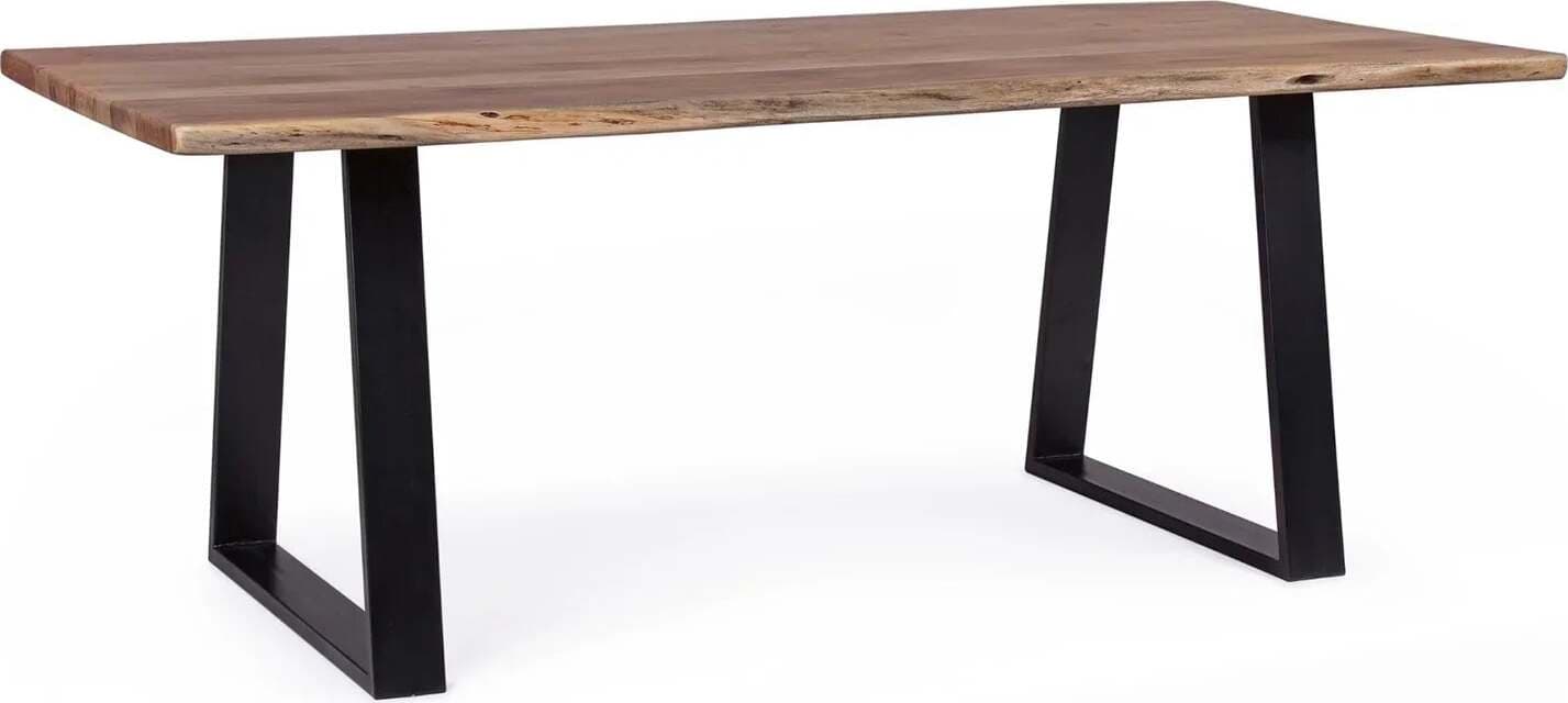 Tavolo Artur rettangolare, con gambe, in legno di acacia da 200 x 95 cm