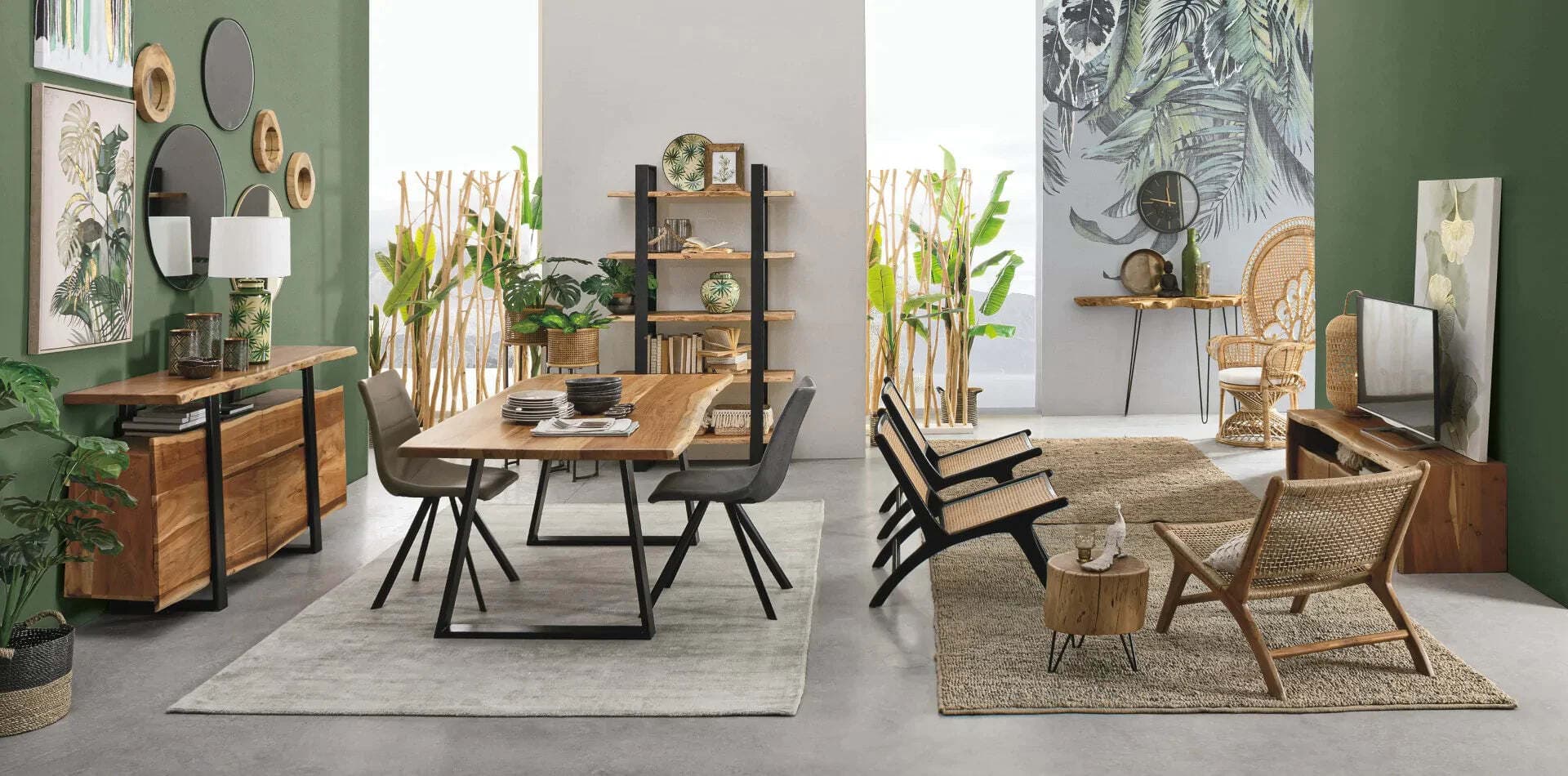 Tavolo Artur rettangolare, con gambe, in legno di acacia da 200 x 95 cm Casa e cucina/Arredamento/Sala da pranzo/Tavoli da sala da pranzo Decor Space - Altamura, Commerciovirtuoso.it