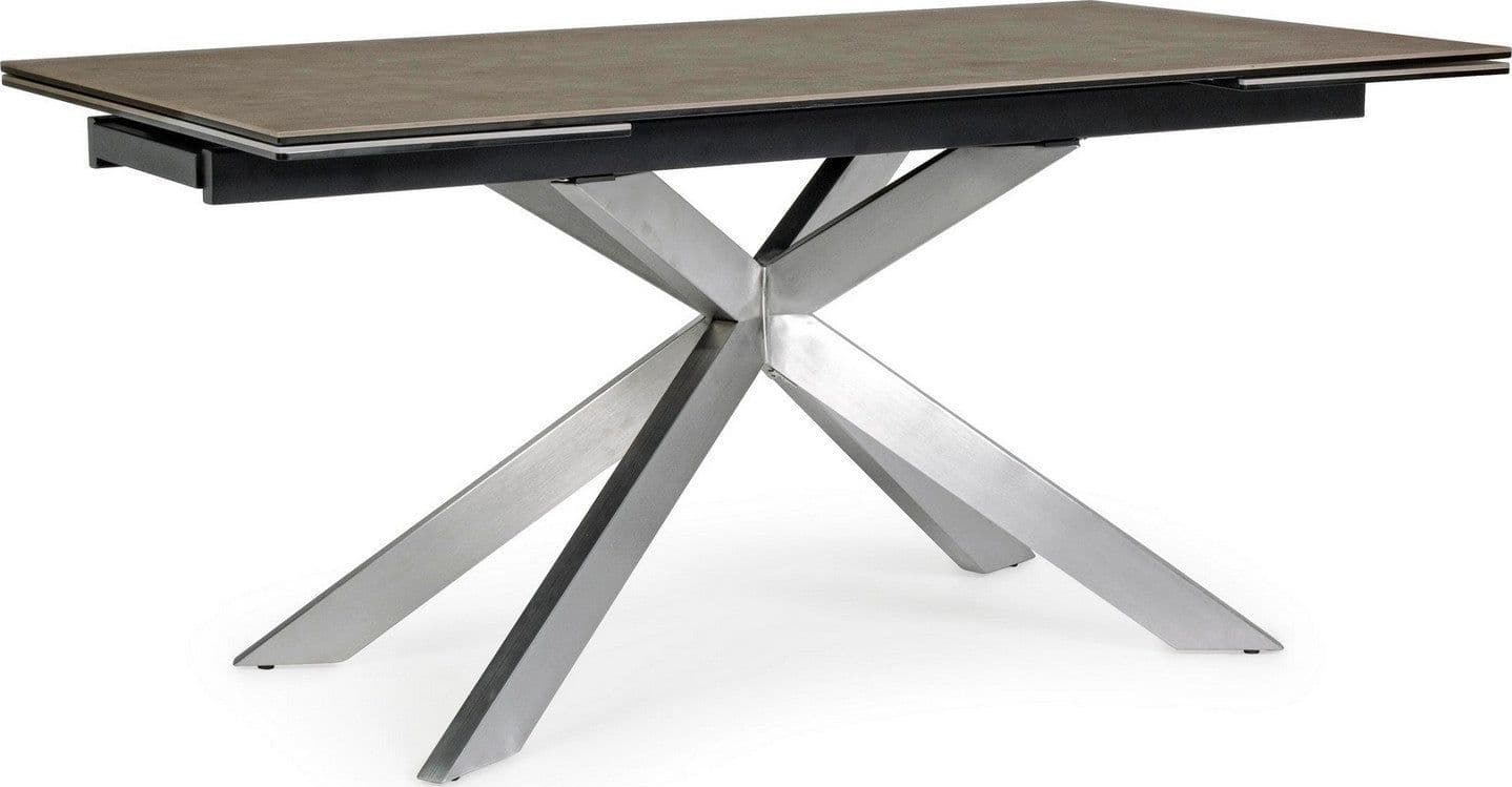 Tavolo Arzachel allungabile rettangolare con piano in ceramica con supporto in vetro temperato da 240 x 90cm in Tavoli da sala da pranzo Decor Space - Altamura, commercioVirtuoso.it