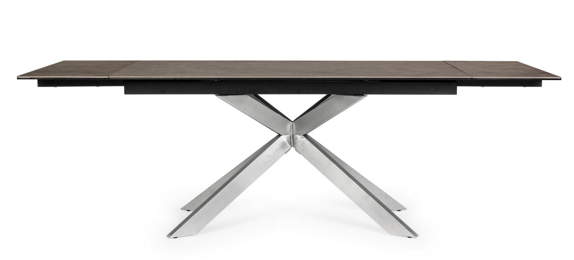 Tavolo Arzachel allungabile rettangolare con piano in ceramica con supporto in vetro temperato da 240 x 90cm in Tavoli da sala da pranzo Decor Space - Altamura, commercioVirtuoso.it