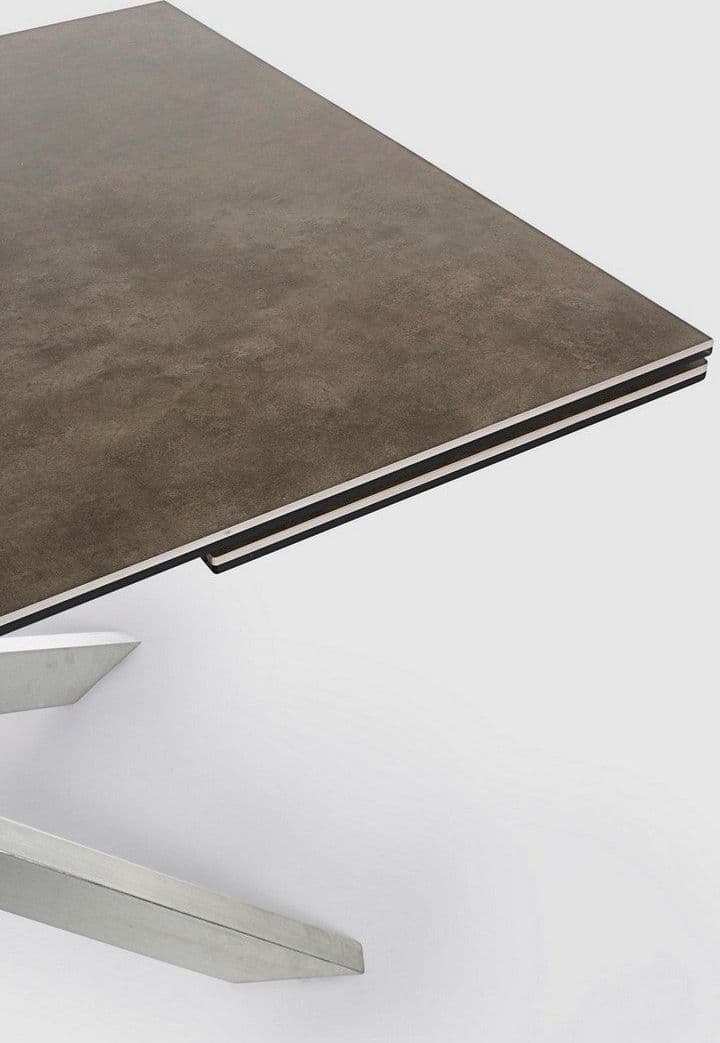 Tavolo Arzachel allungabile rettangolare con piano in ceramica con supporto in vetro temperato da 240 x 90cm in Tavoli da sala da pranzo Decor Space - Altamura, commercioVirtuoso.it