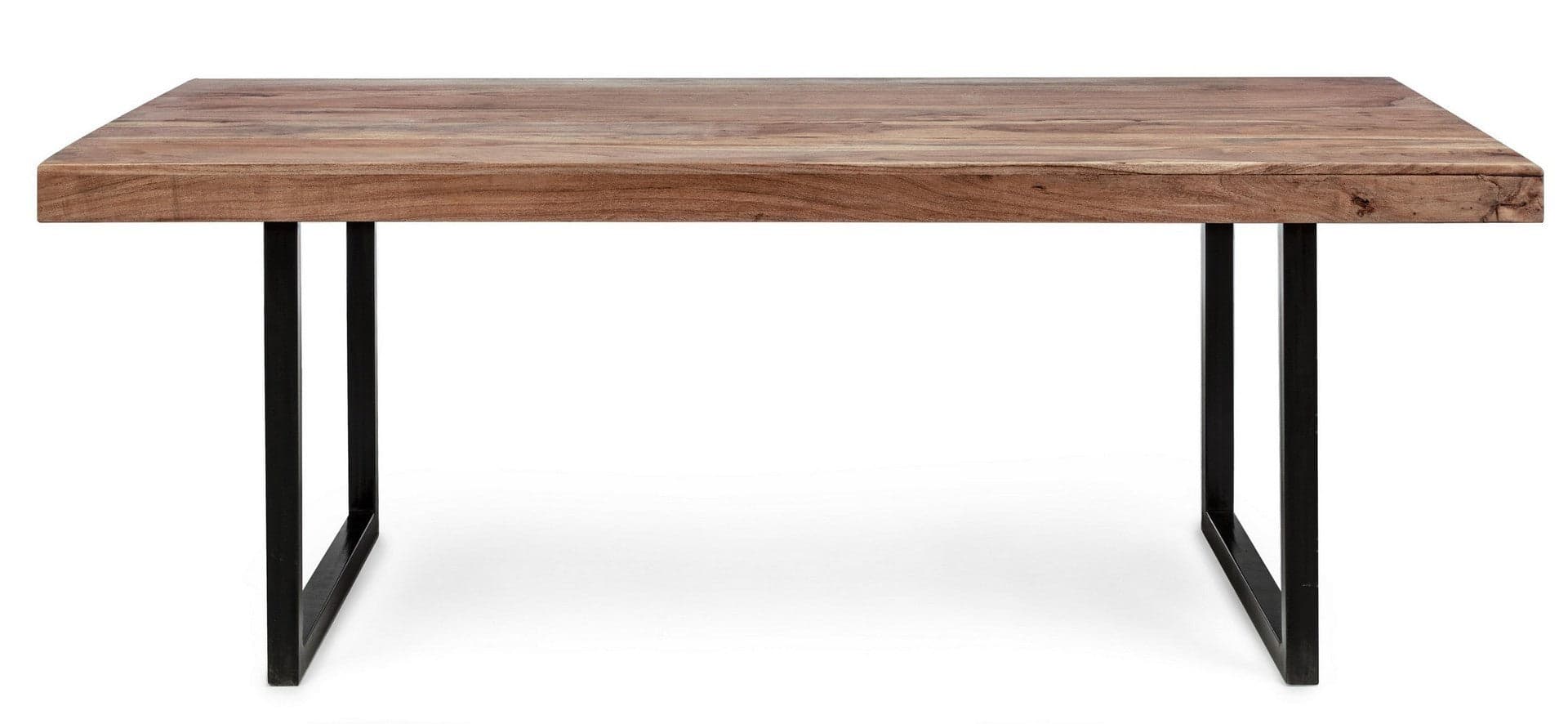 Tavolo Egon rettangolare, con gambe in acciaio, piano in legno di acacia, stile moderno in Tavoli da sala da pranzo Decor Space - Altamura, commercioVirtuoso.it