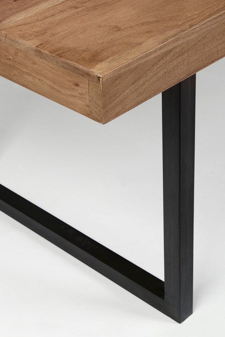 Tavolo Egon rettangolare, con gambe in acciaio, piano in legno di acacia, stile moderno in Tavoli da sala da pranzo Decor Space - Altamura, commercioVirtuoso.it