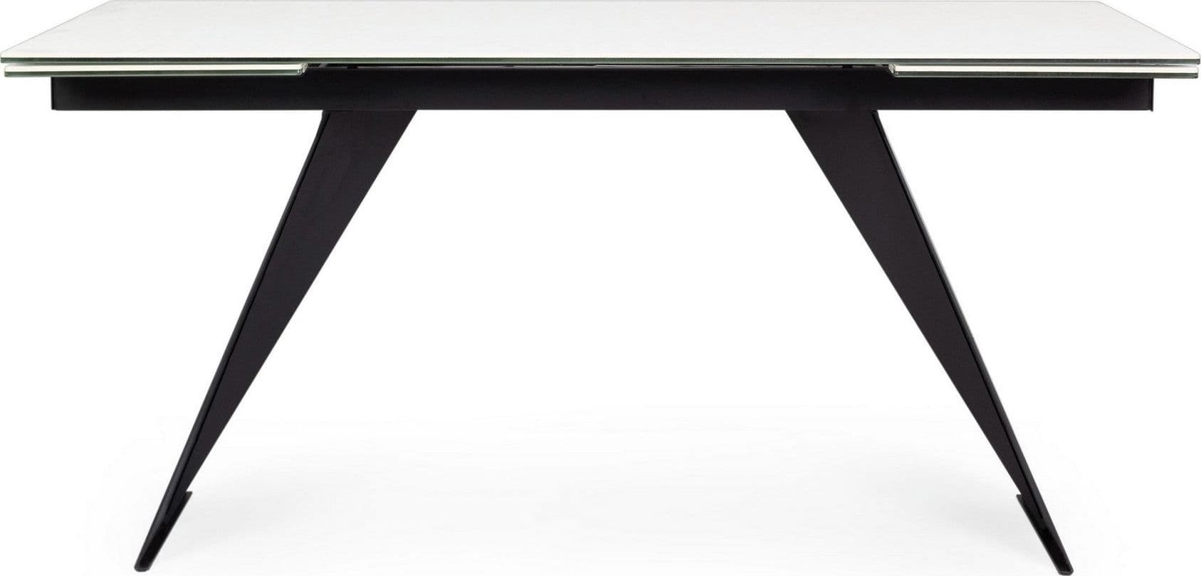 Tavolo allungabile Blazar con struttura in acciaio, piano in ceramica e supporto in vetro in Tavoli da sala da pranzo Decor Space - Altamura, commercioVirtuoso.it