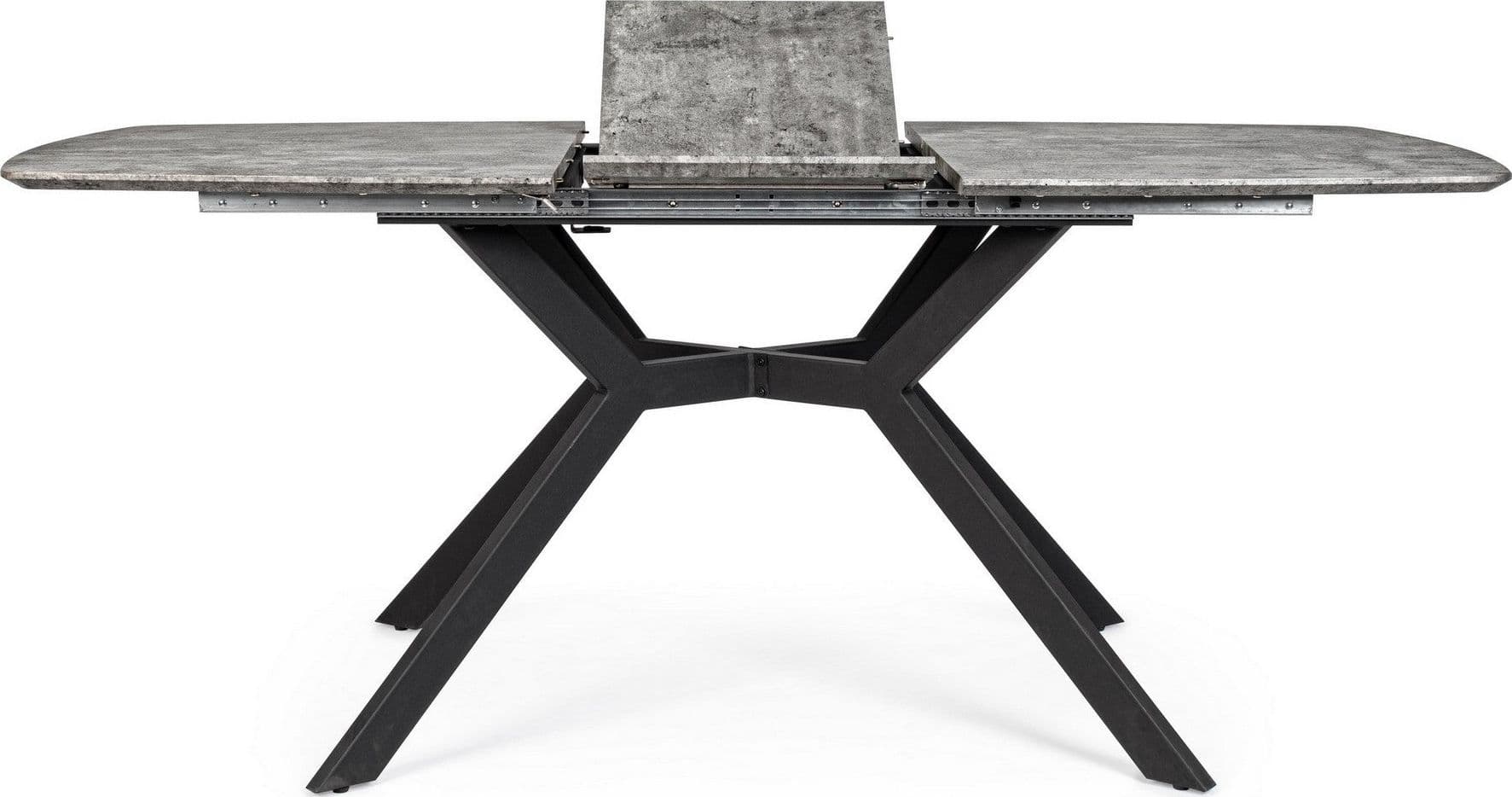 Tavolo allungabile Dominik con gambe in acciaio verniciato, piano in MDF ricoperto Casa e cucina/Arredamento/Sala da pranzo/Tavoli da sala da pranzo Decor Space - Altamura, Commerciovirtuoso.it