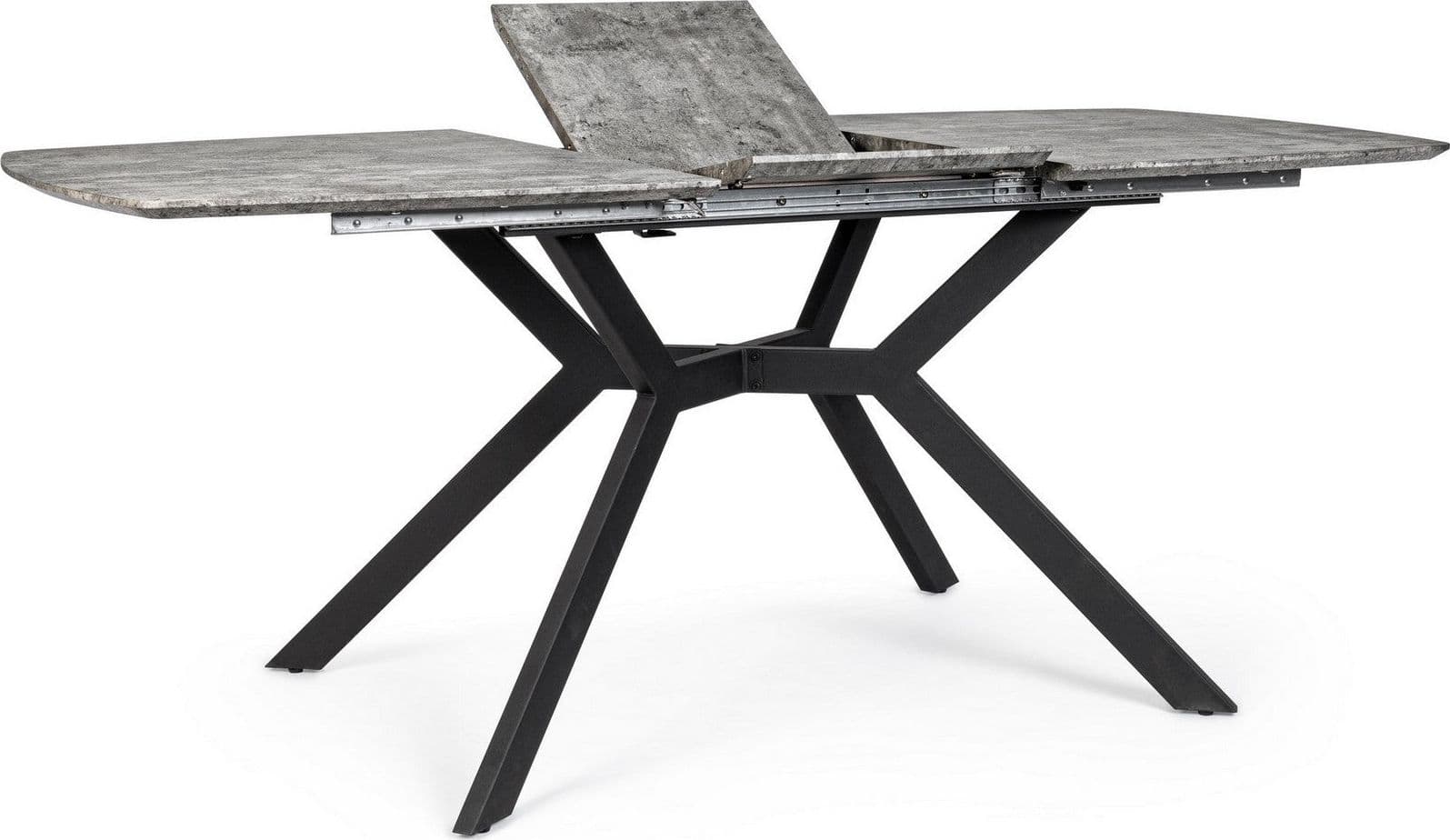 Tavolo allungabile Dominik con gambe in acciaio verniciato, piano in MDF ricoperto Casa e cucina/Arredamento/Sala da pranzo/Tavoli da sala da pranzo Decor Space - Altamura, Commerciovirtuoso.it