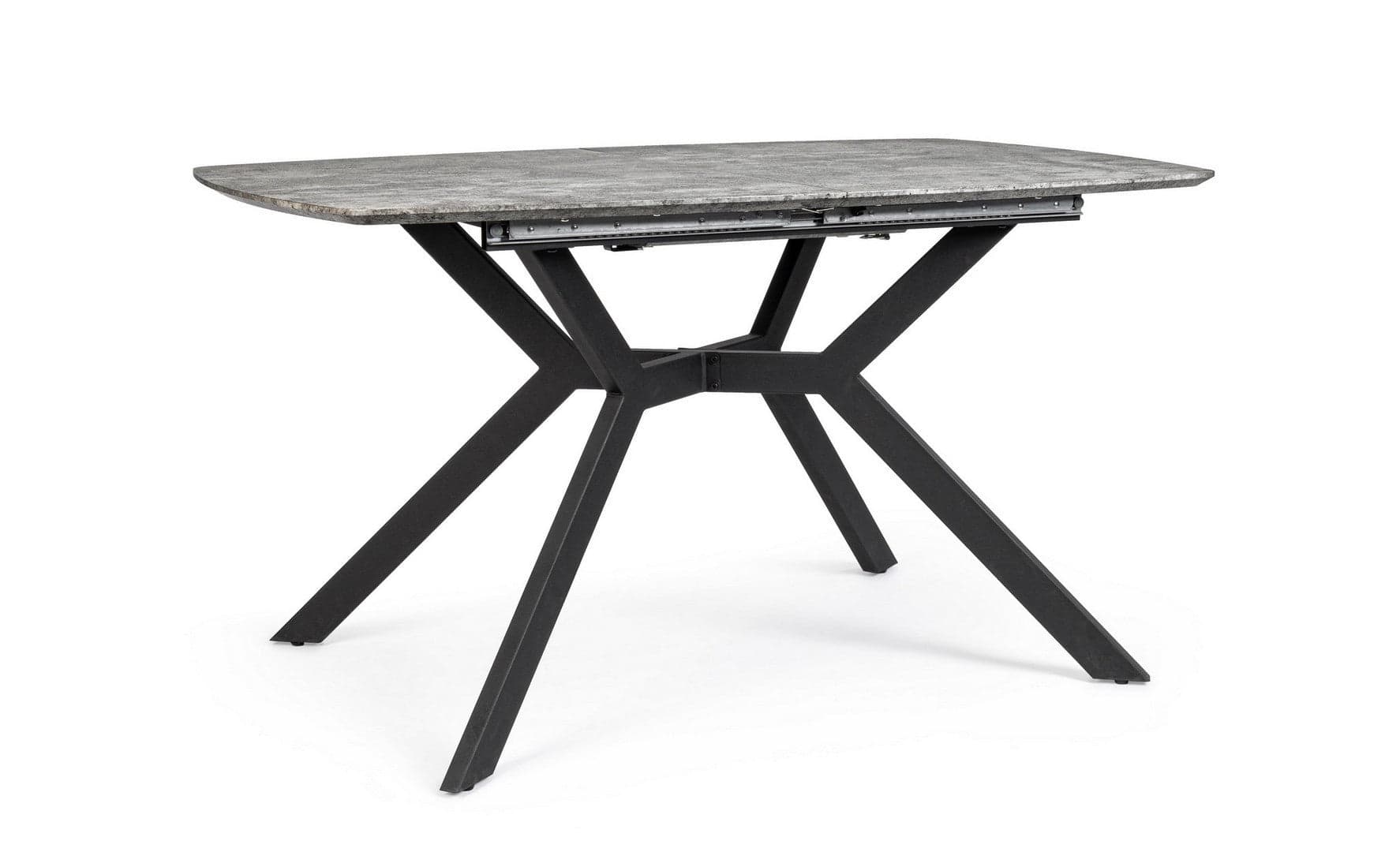 Tavolo allungabile Dominik con gambe in acciaio verniciato, piano in MDF ricoperto Casa e cucina/Arredamento/Sala da pranzo/Tavoli da sala da pranzo Decor Space - Altamura, Commerciovirtuoso.it