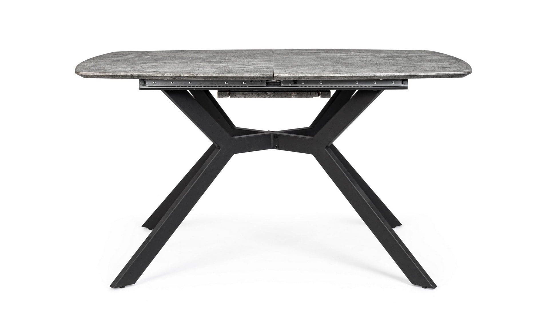 Tavolo allungabile Dominik con gambe in acciaio verniciato, piano in MDF ricoperto Casa e cucina/Arredamento/Sala da pranzo/Tavoli da sala da pranzo Decor Space - Altamura, Commerciovirtuoso.it