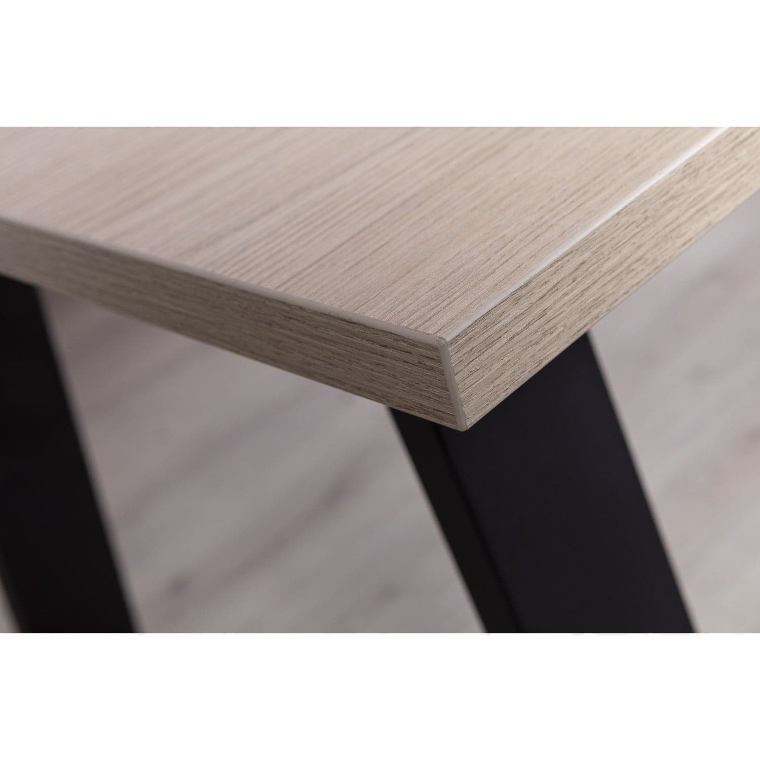 Scrivania da ufficio con piedi in acciaio 172 cm Rovere e Nero "Made in Italy" in Scrivanie Decor Space - Altamura, commercioVirtuoso.it