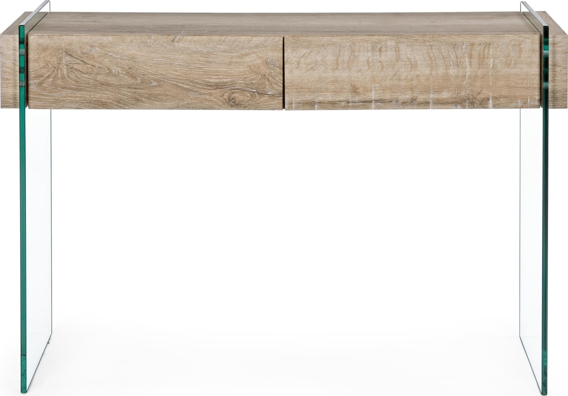 Scrivania moderna "Kenya" da ufficio e cameretta in legno con piedi in vetro temperato 110 cm in Scrivanie Decor Space - Altamura, commercioVirtuoso.it