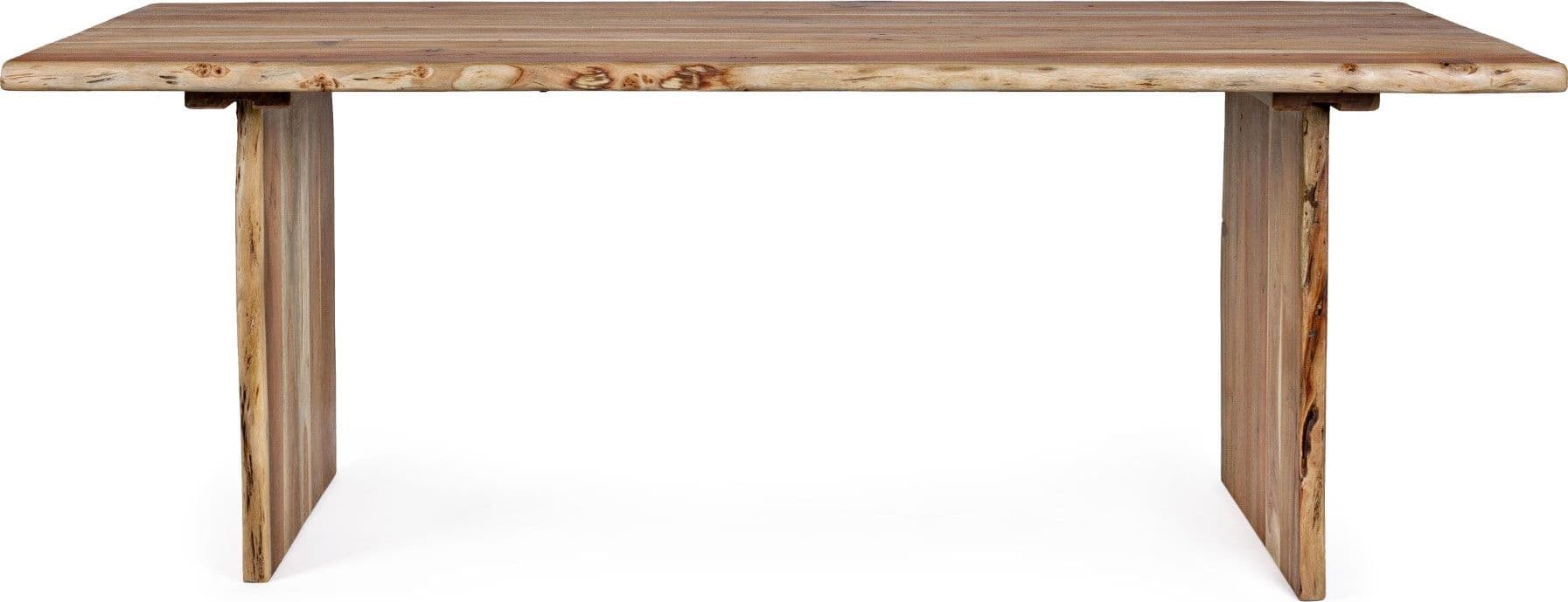 Tavolo Eneas rettangolare, con gambe, in legno di acacia da 200 x 95 cm in Tavoli da sala da pranzo Decor Space - Altamura, commercioVirtuoso.it