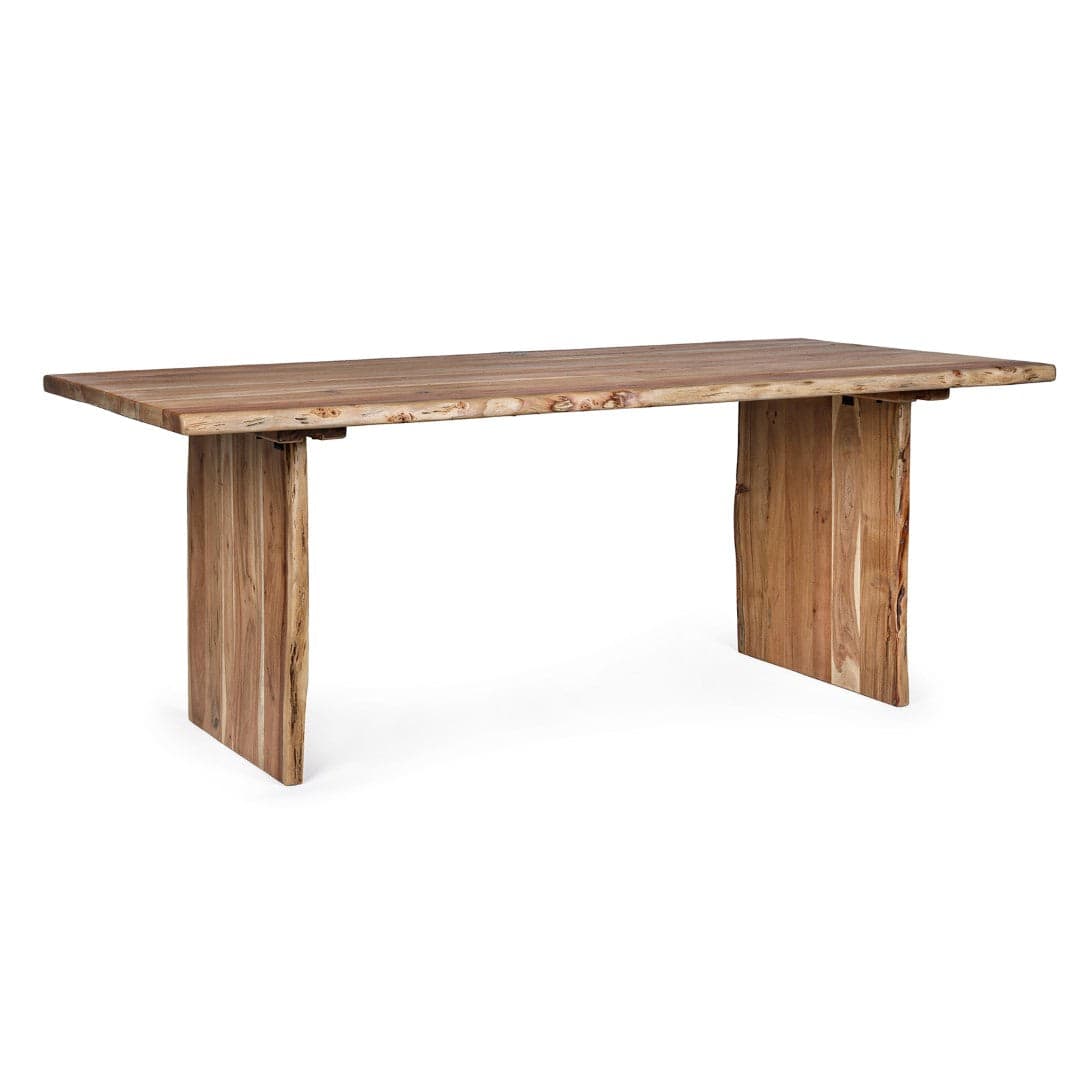 Tavolo Eneas rettangolare, con gambe, in legno di acacia da 200 x 95 cm in Tavoli da sala da pranzo Decor Space - Altamura, commercioVirtuoso.it