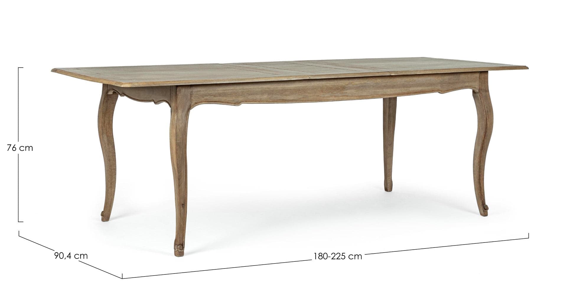 Tavolo allungabile Domitille rettangolare, con gambe, in legno di mango da 180-225 x 90 cm in Tavoli da sala da pranzo Decor Space - Altamura, commercioVirtuoso.it