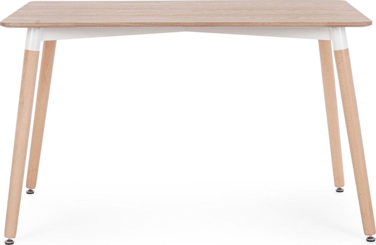 Tavolo David con gambe in legno di faggio, piano in mdf rivestito in carta melaminica in Tavoli da sala da pranzo Decor Space - Altamura, commercioVirtuoso.it